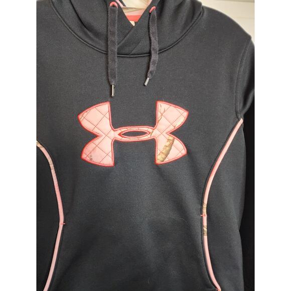 Under Armour Real Tree Pink Camo Loose Fit Hoodie, Medium - Picture 2 of 7